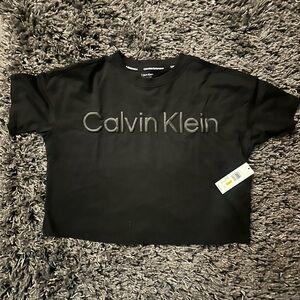 Calvin Klein Black Crop Top (Med.)